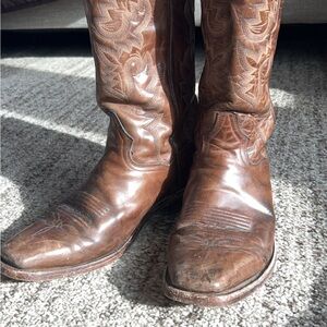 Dan Post Brown Leather Cowboy Boots